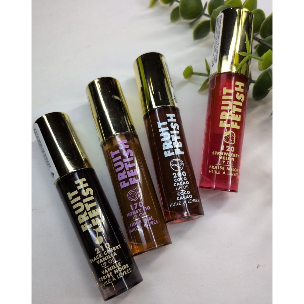 SEALED LOT 4!🥰Milani Fruit Fetish Lip Oils Limited Edition Cacoa Fig Melon More